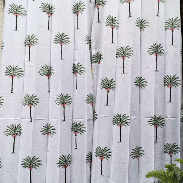 Handblock Printed cotton curtain