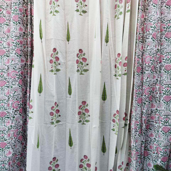 Handblock Printed cotton curtain