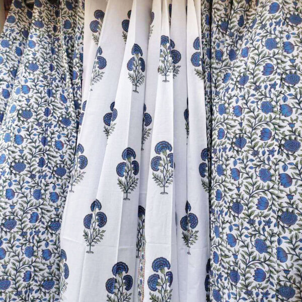 Handblock Printed cotton curtain
