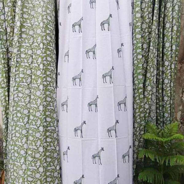 Handblock Printed cotton curtain