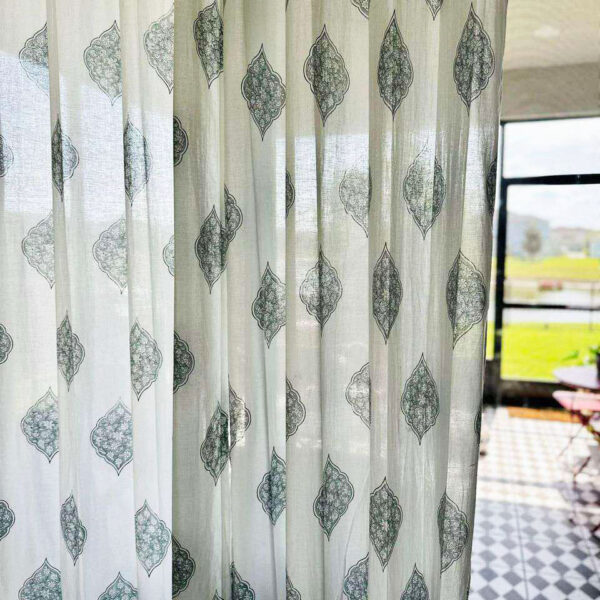 Handblock Printed cotton curtain