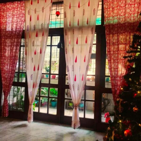 Handblock Printed cotton curtain