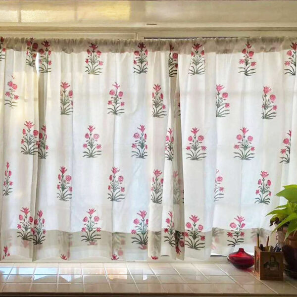 Handblock Printed cotton curtain