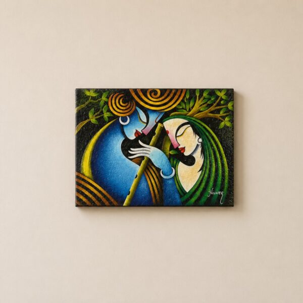 Texture painting of Radha Krishna