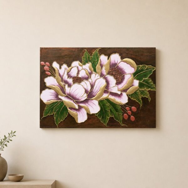 Texture painting of floral design
