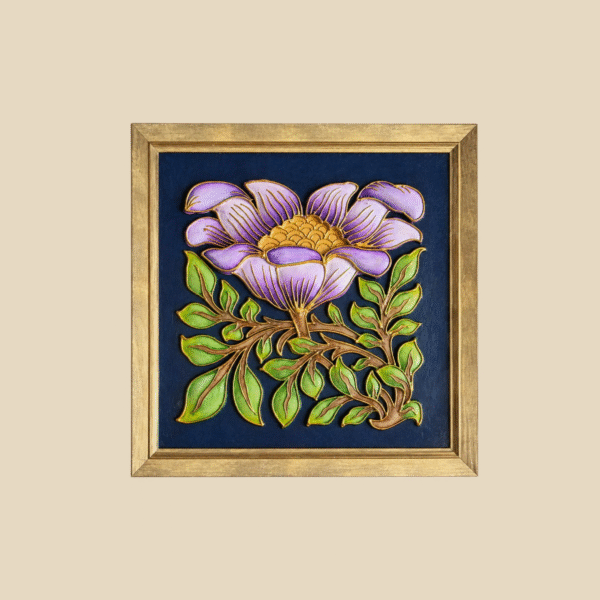 Floral Relief Art – Purple Blossom