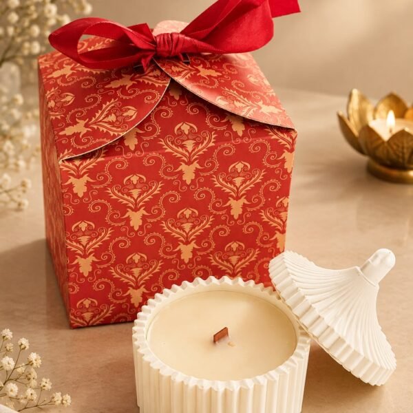 Fluted Ceramic Candle