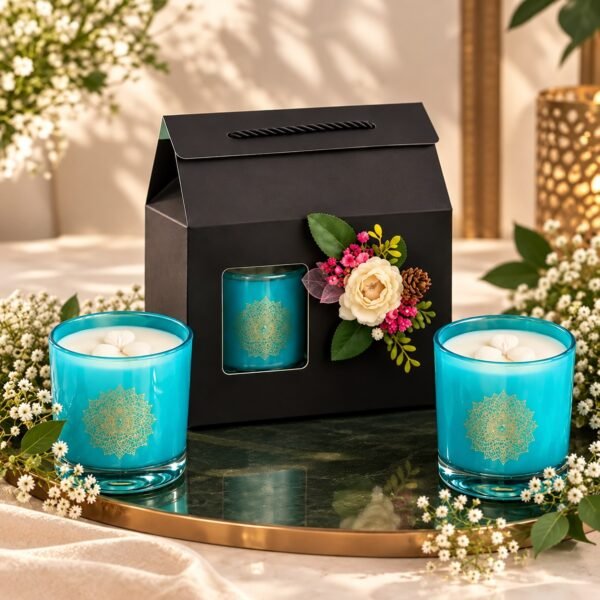 Jar Candles with Sea Shells